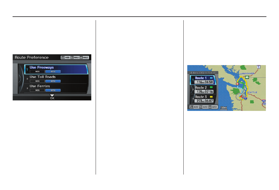 Driving to your destination | Acura 2012 TL Navigation User Manual | Page 54 / 184