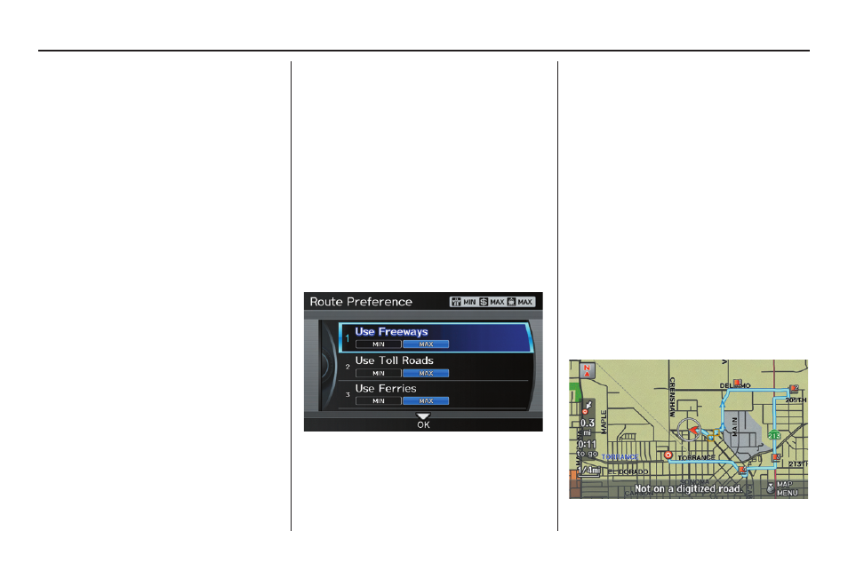 Driving to your destination | Acura 2012 TL Navigation User Manual | Page 78 / 184