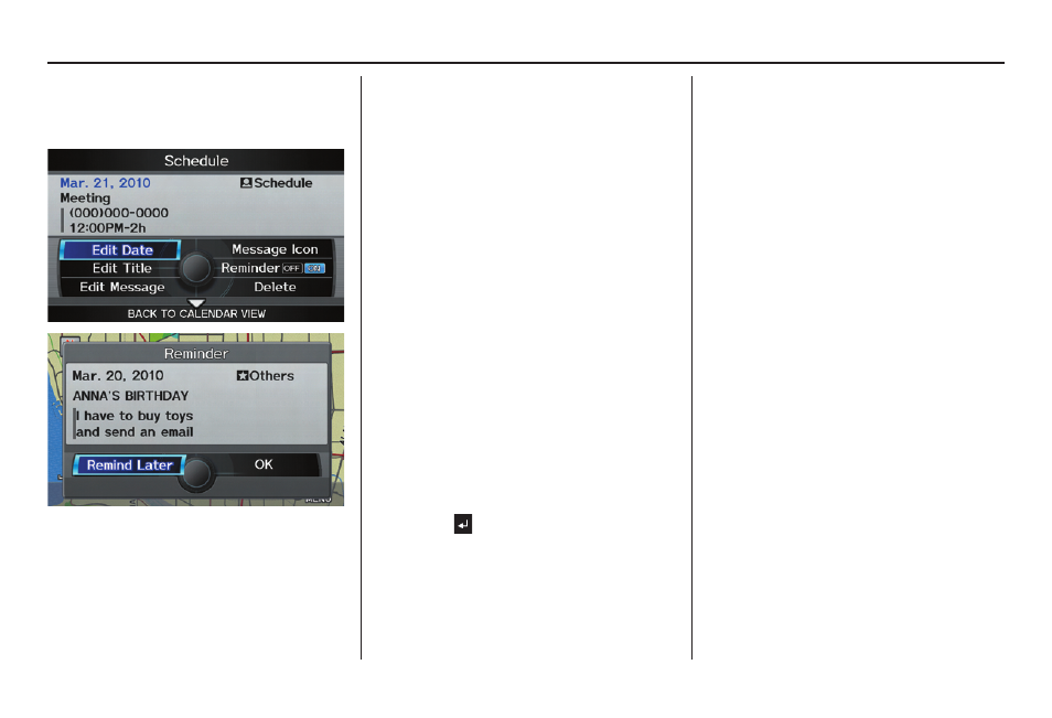 Information features | Acura 2012 TL Navigation User Manual | Page 92 / 184
