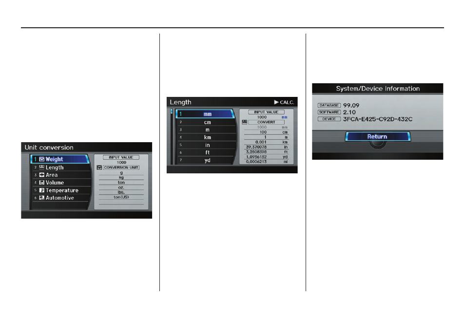 Information features | Acura 2012 TL Navigation User Manual | Page 94 / 184
