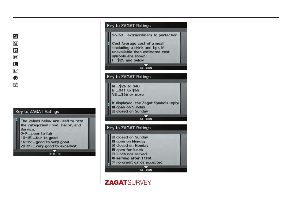 Information features | Acura 2012 TL Navigation User Manual | Page 96 / 184