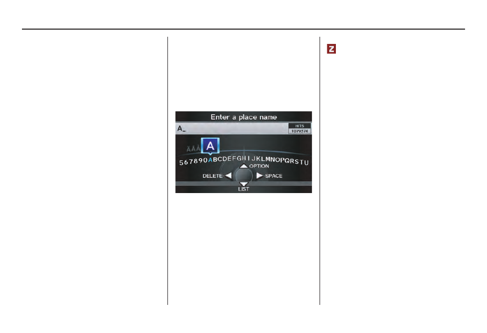 Entering a destination | Acura 2011 ZDX Navigation User Manual | Page 37 / 182
