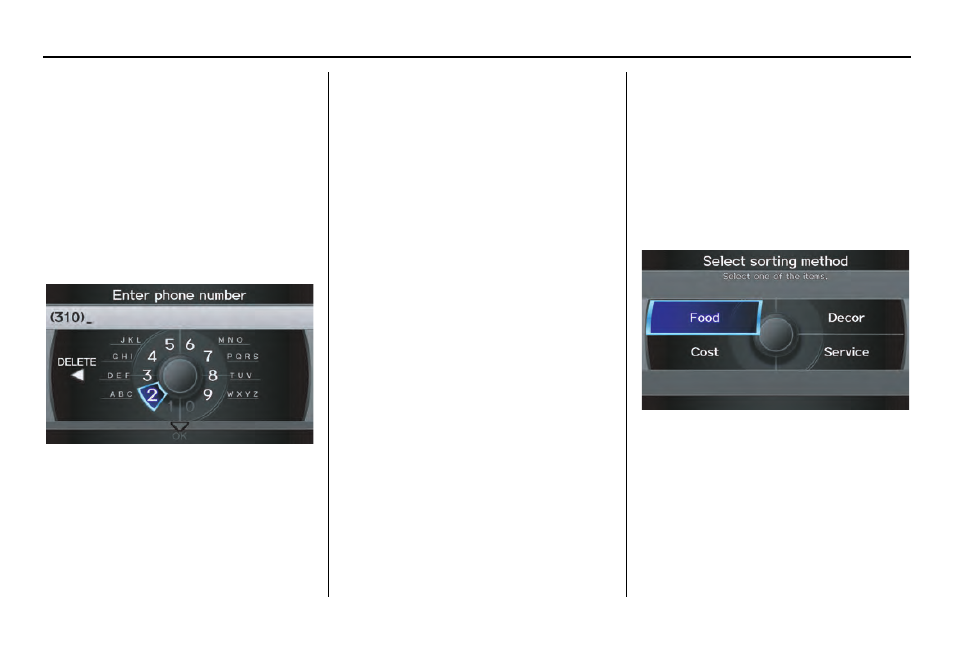 Entering a destination | Acura 2011 ZDX Navigation User Manual | Page 44 / 182