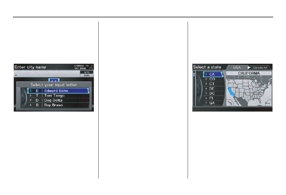 Entering a destination | Acura 2011 ZDX Navigation User Manual | Page 50 / 182