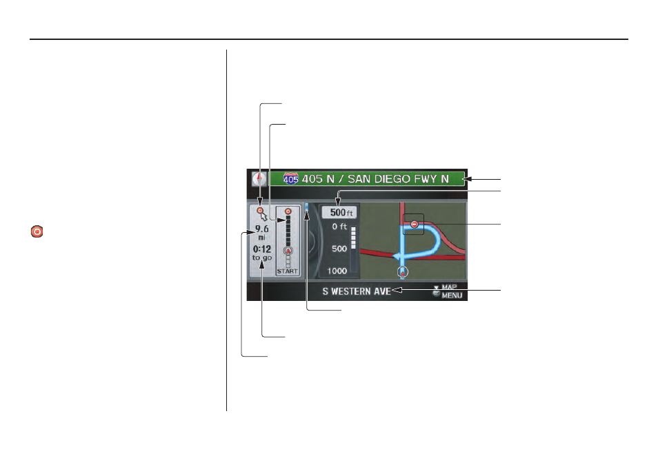 Driving to your destination | Acura 2011 ZDX Navigation User Manual | Page 58 / 182