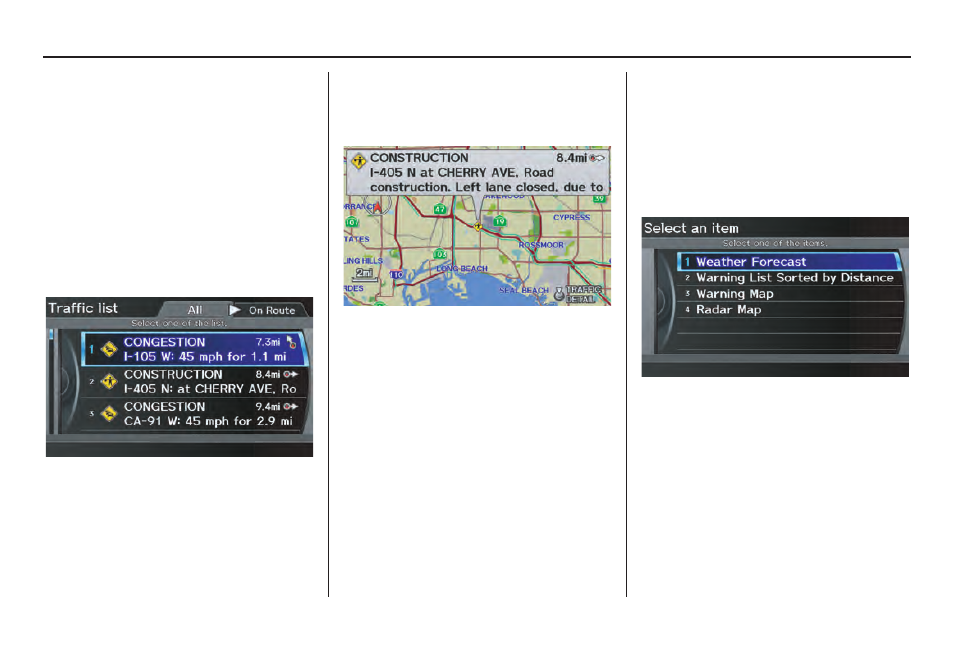 Information features | Acura 2011 ZDX Navigation User Manual | Page 83 / 182