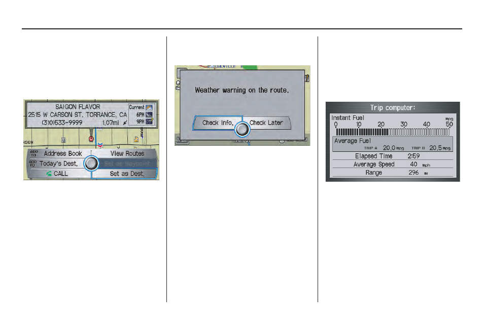 Information features | Acura 2011 RDX Navigation User Manual | Page 84 / 176