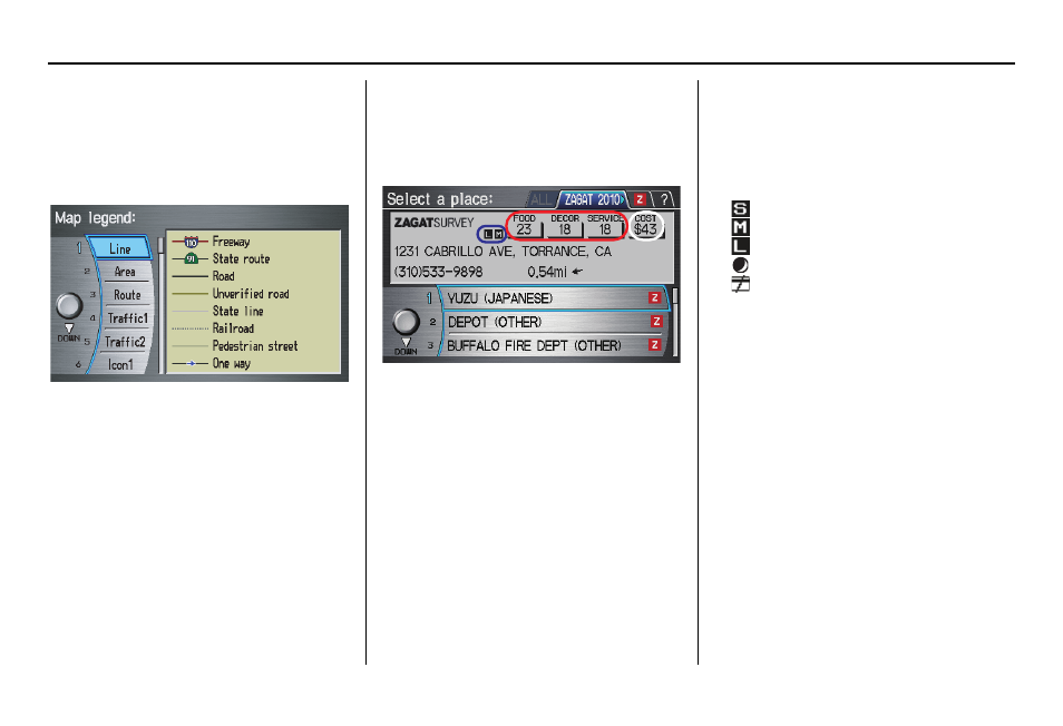 Information features | Acura 2011 RDX Navigation User Manual | Page 90 / 176