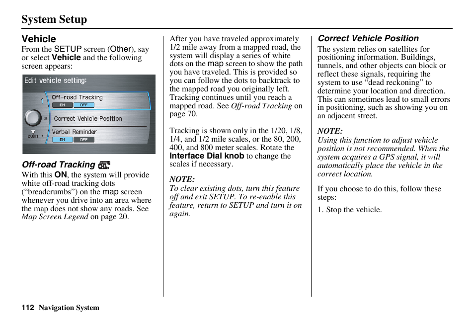 System setup | Acura 2011 RL Navigation User Manual | Page 113 / 177