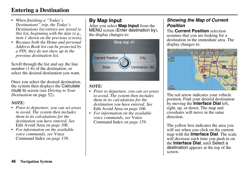 Entering a destination | Acura 2011 RL Navigation User Manual | Page 47 / 177