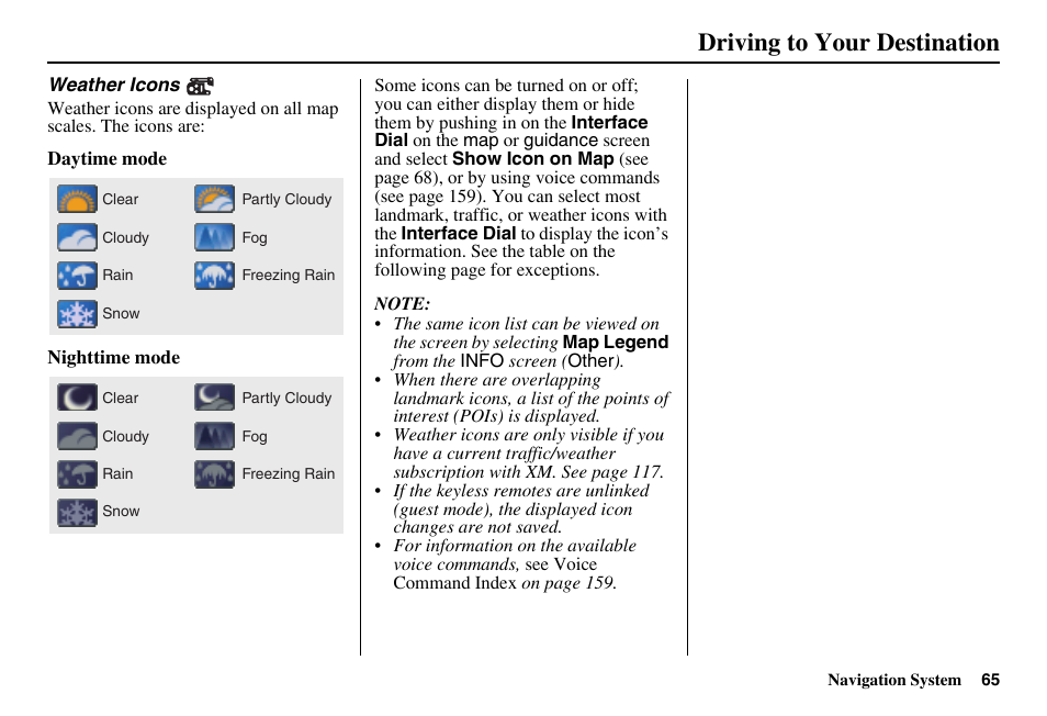 Driving to your destination | Acura 2011 RL Navigation User Manual | Page 66 / 177