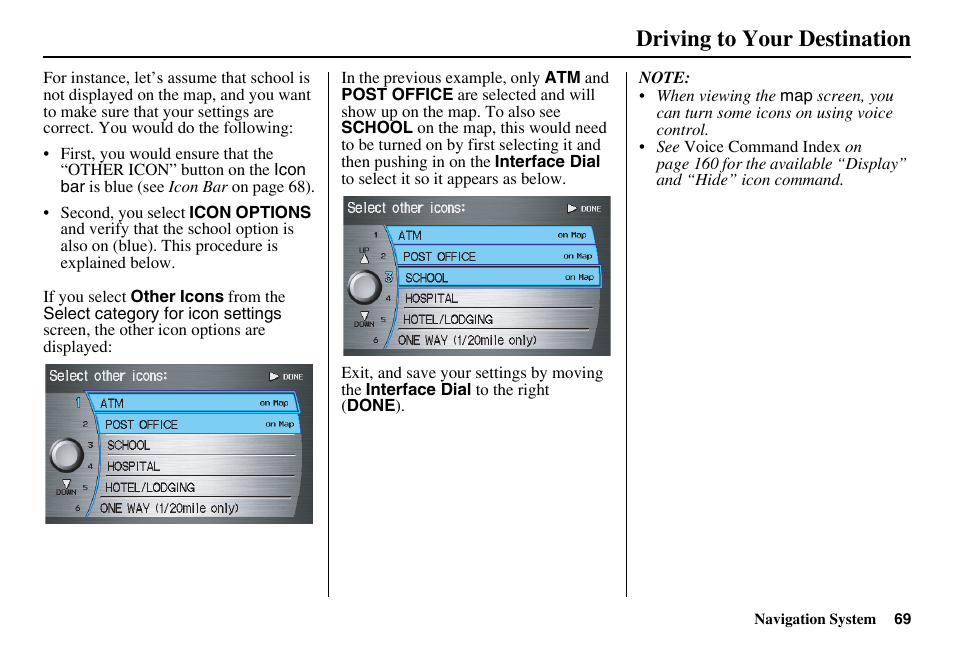 Driving to your destination | Acura 2011 RL Navigation User Manual | Page 70 / 177