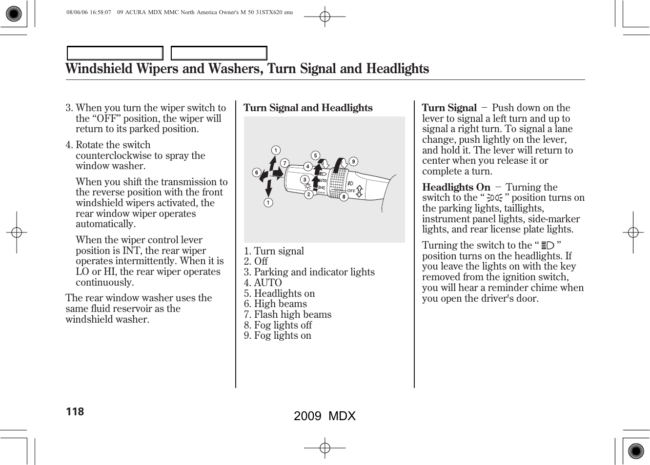 2009 mdx | Acura 2009 MDX User Manual | Page 122 / 489