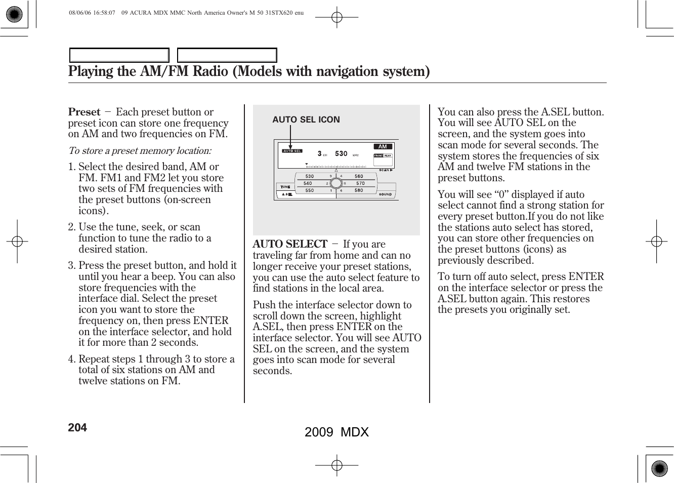 2009 mdx | Acura 2009 MDX User Manual | Page 208 / 489