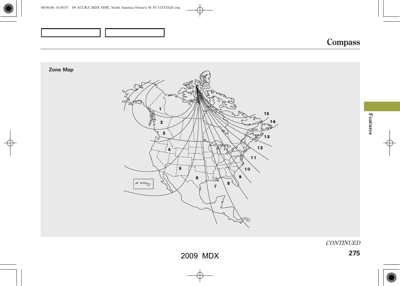 Compass, 2009 mdx | Acura 2009 MDX User Manual | Page 279 / 489