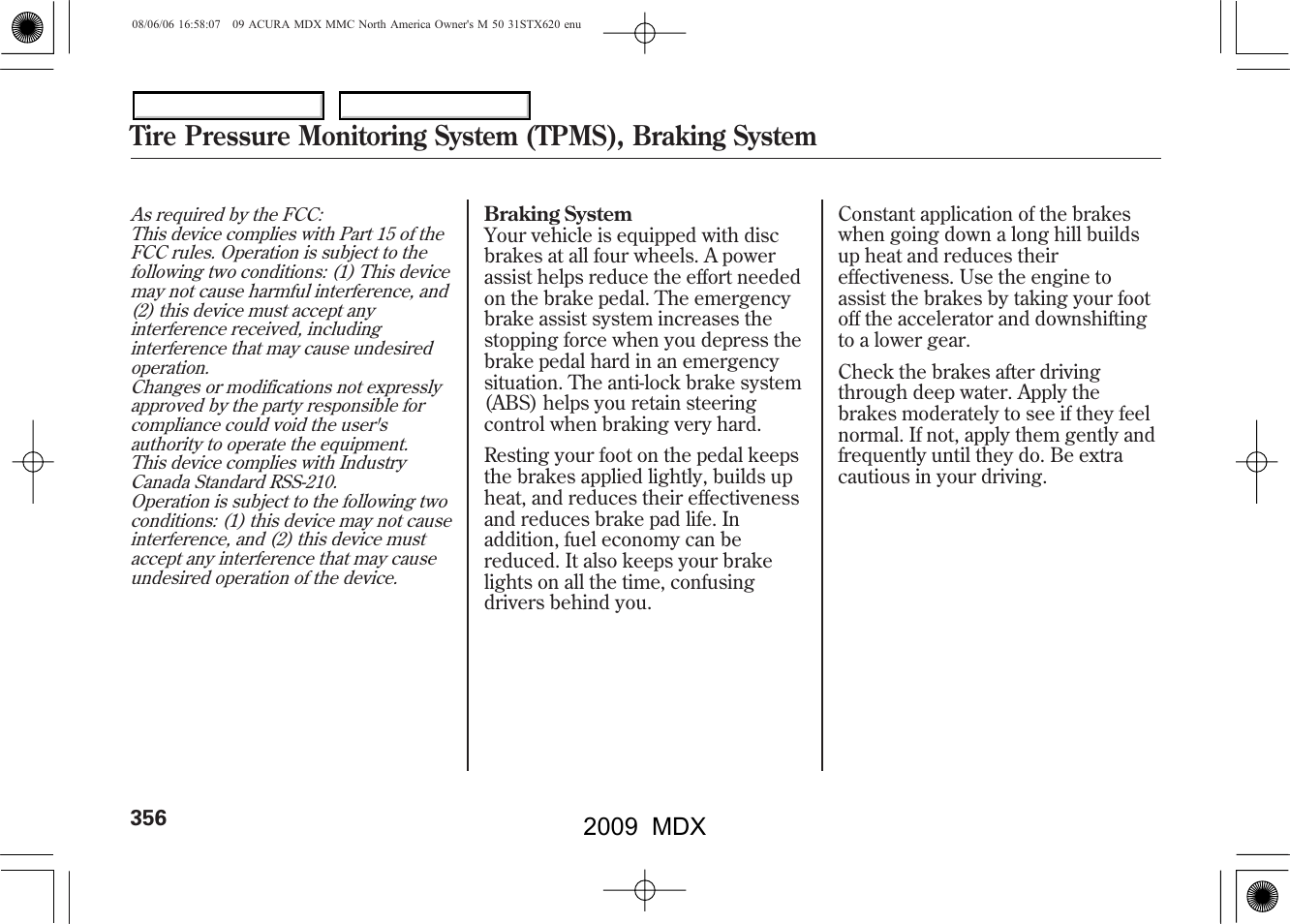 2009 mdx | Acura 2009 MDX User Manual | Page 360 / 489