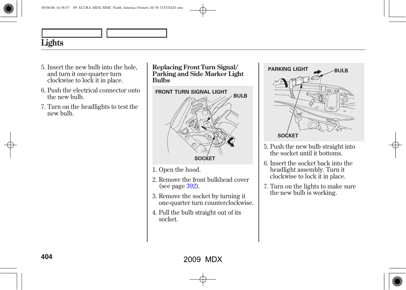 Lights, 2009 mdx | Acura 2009 MDX User Manual | Page 408 / 489