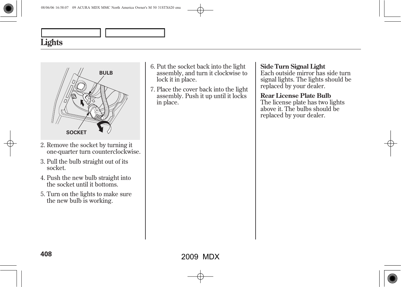 Lights, 2009 mdx | Acura 2009 MDX User Manual | Page 412 / 489