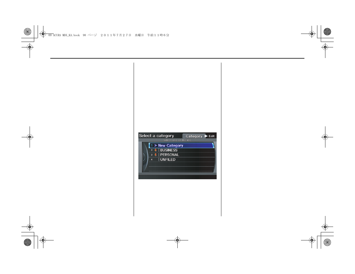 System setup | Acura 2012 MDX Navigation User Manual | Page 99 / 185