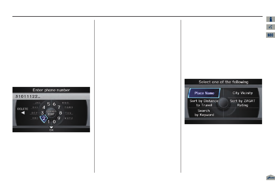 2013 tl, Entering a destination | Acura 2013 TL Navigation User Manual | Page 43 / 183
