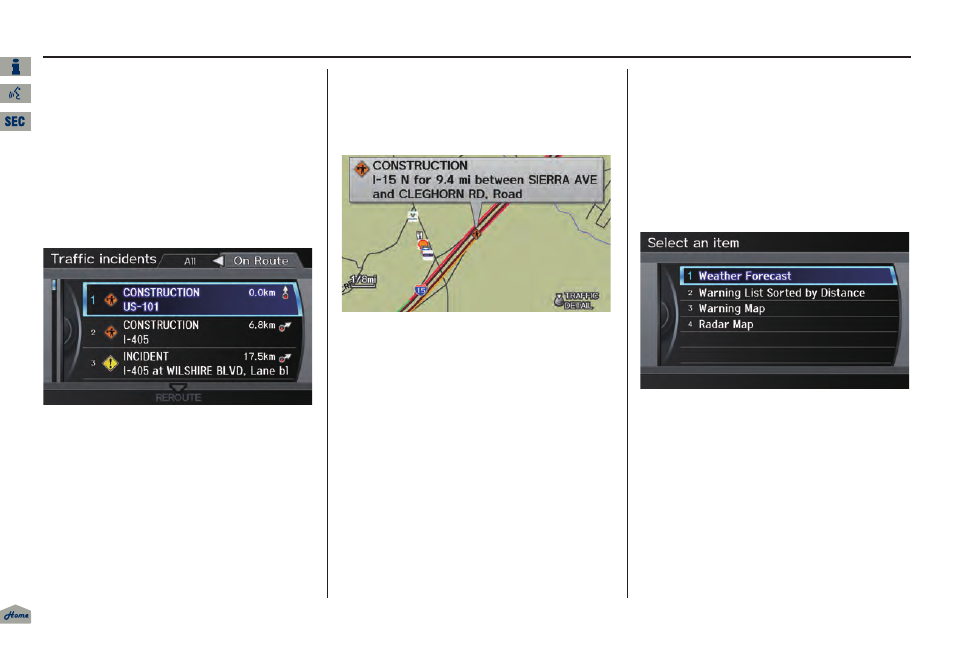 2013 tl, Information features | Acura 2013 TL Navigation User Manual | Page 84 / 183