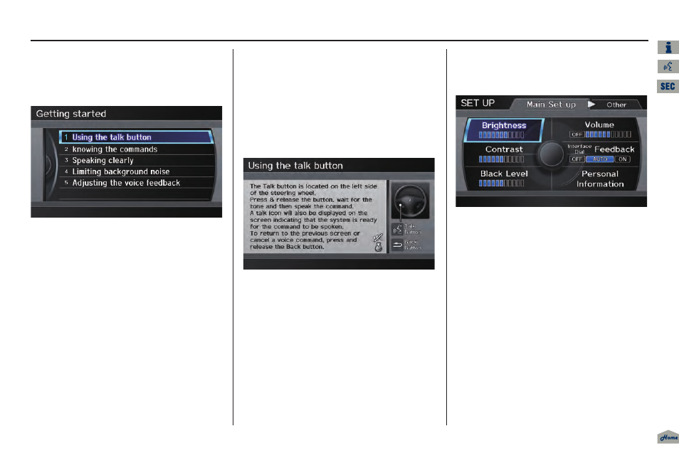 Brightness (pg, 2013 tl, Information features | Acura 2013 TL Navigation User Manual | Page 89 / 183