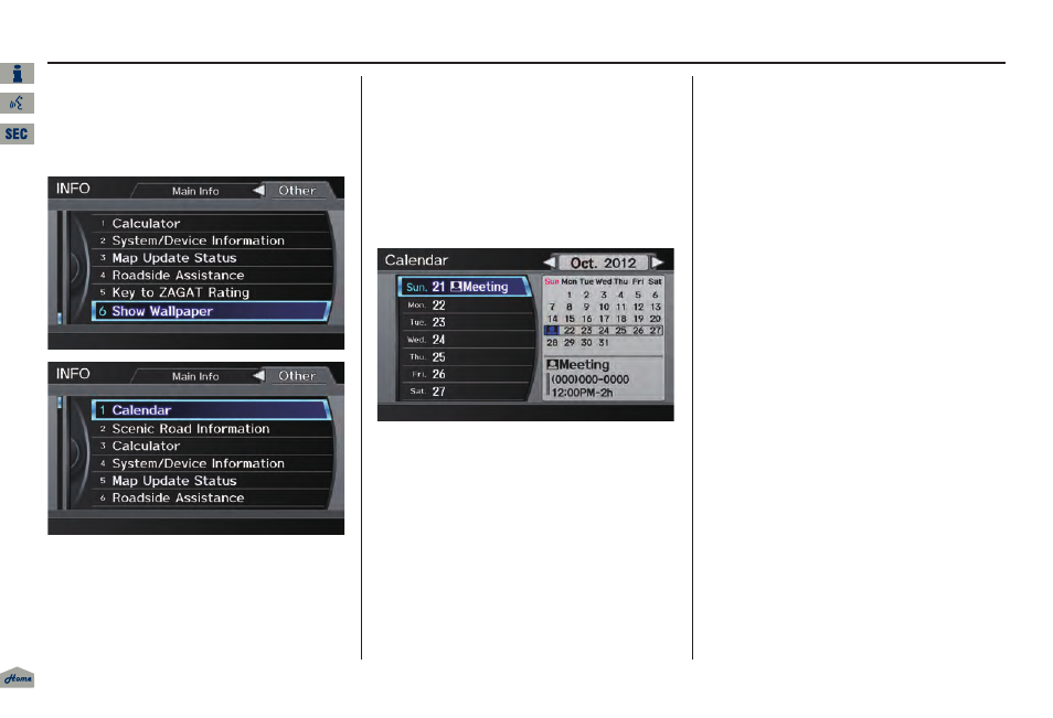 2013 tl, Information features | Acura 2013 TL Navigation User Manual | Page 90 / 183