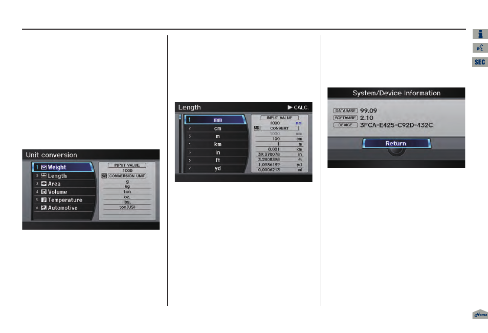 2013 tl, Information features | Acura 2013 TL Navigation User Manual | Page 93 / 183