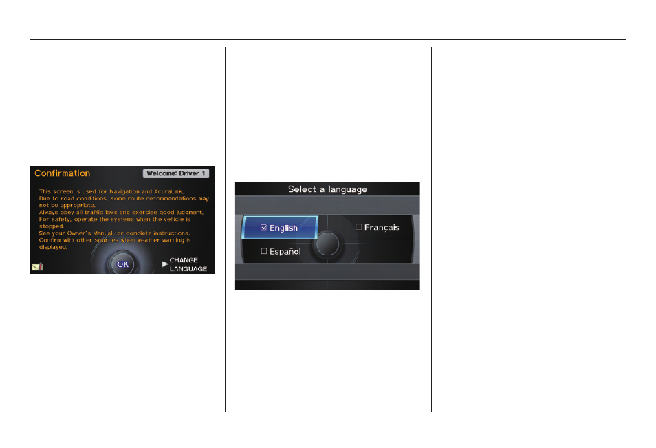 Getting started | Acura 2011 TL Navigation User Manual | Page 19 / 175
