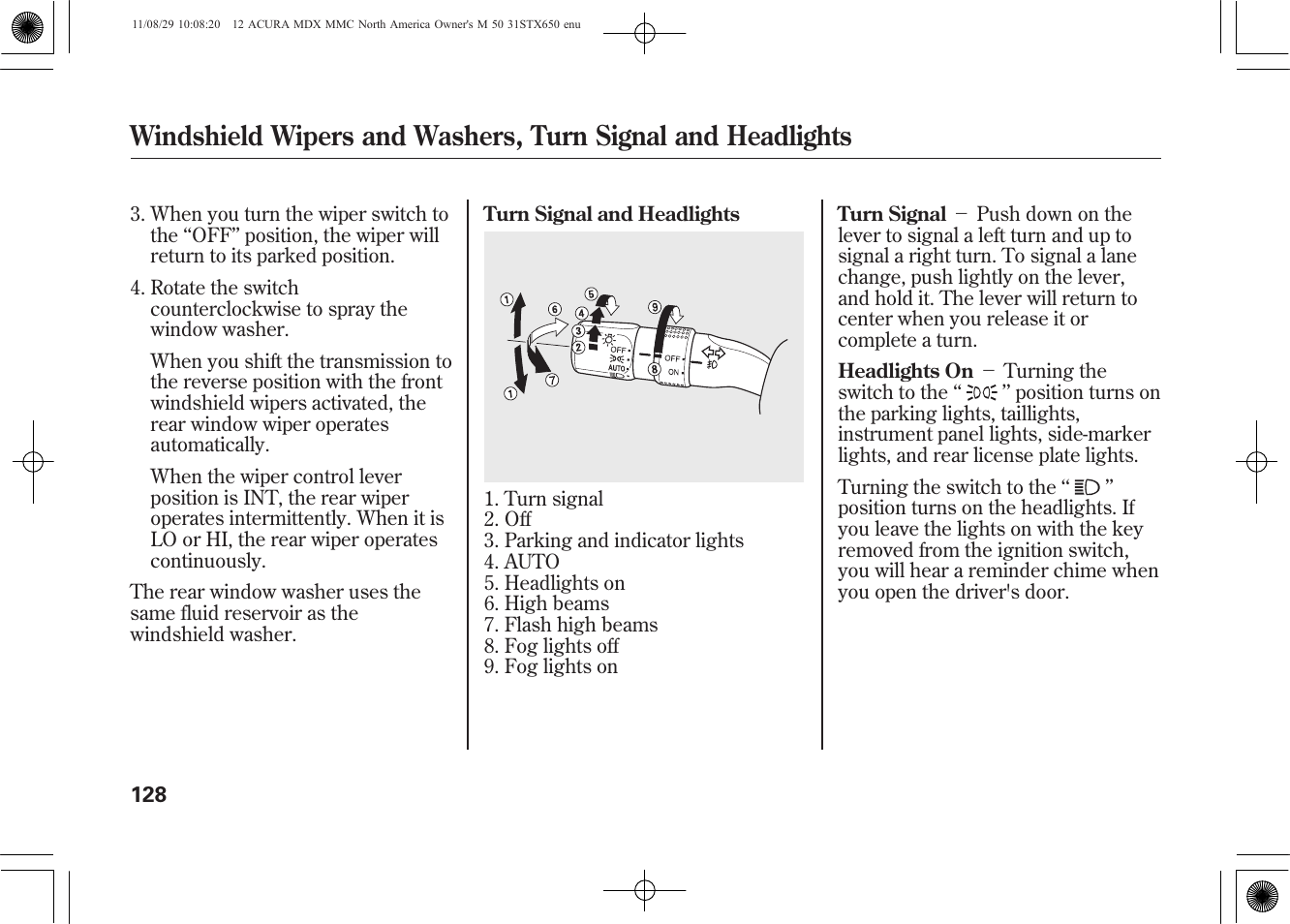 Acura 2012 MDX User Manual | Page 135 / 617