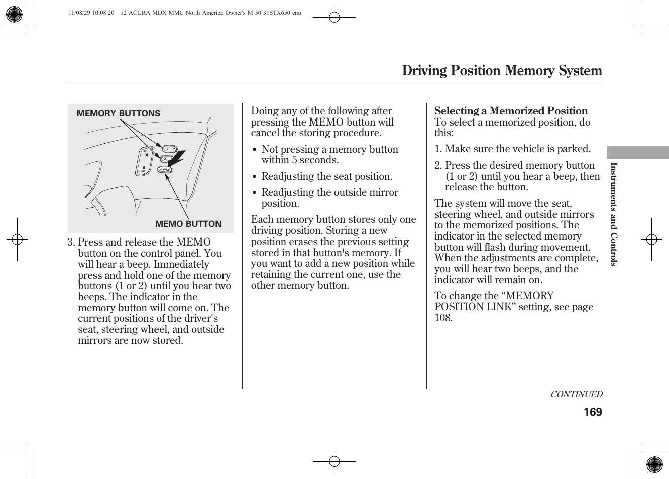 Acura 2012 MDX User Manual | Page 176 / 617