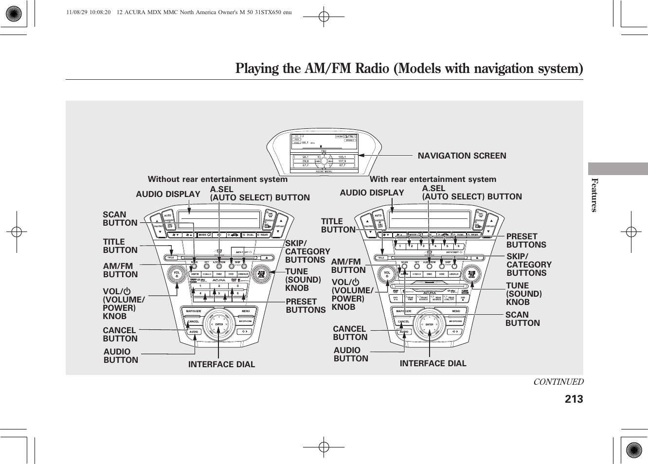Acura 2012 MDX User Manual | Page 220 / 617