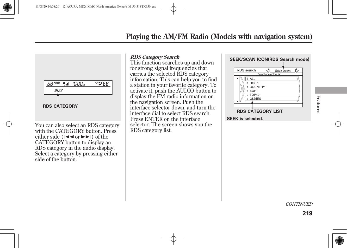 Acura 2012 MDX User Manual | Page 226 / 617