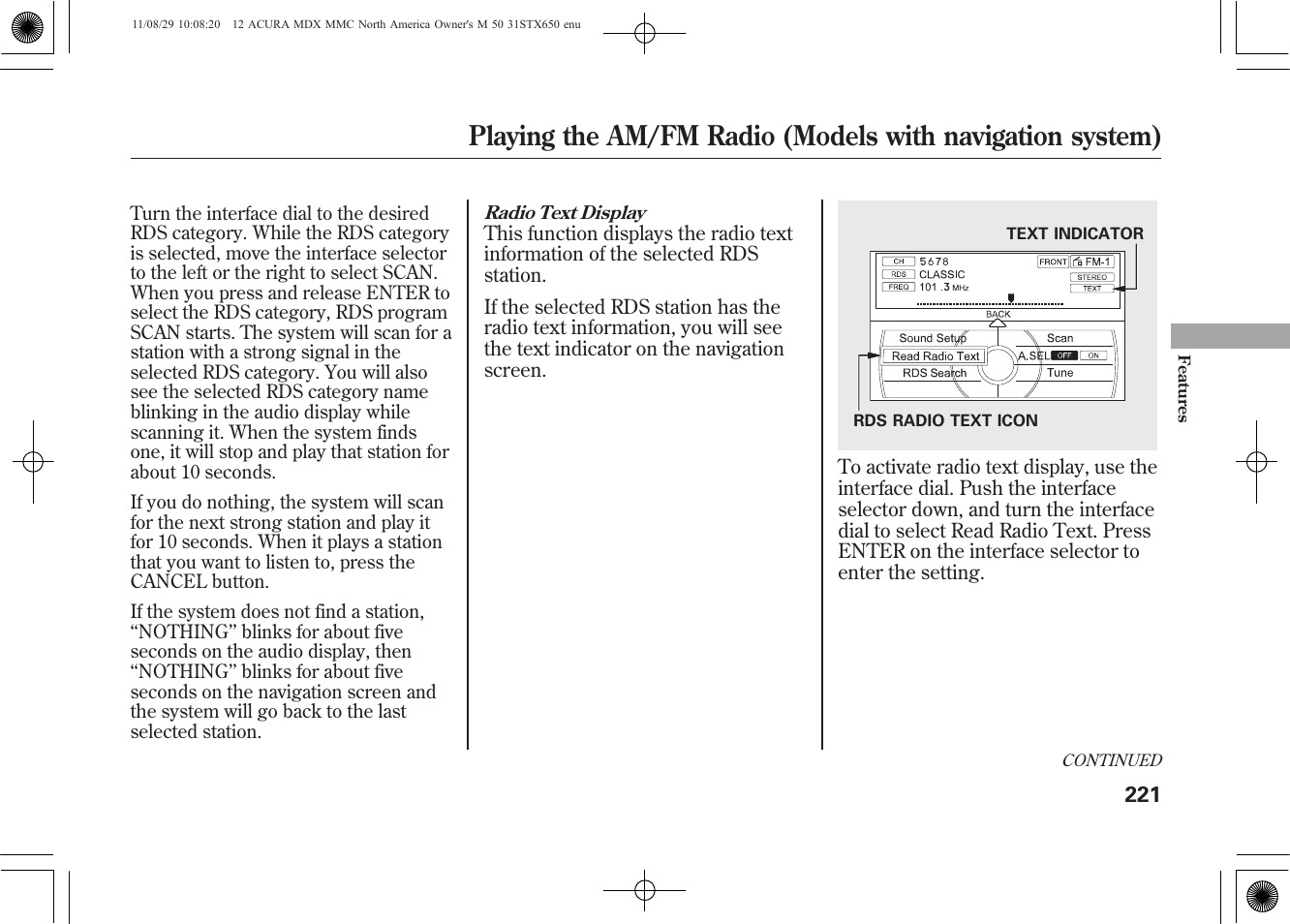 Acura 2012 MDX User Manual | Page 228 / 617