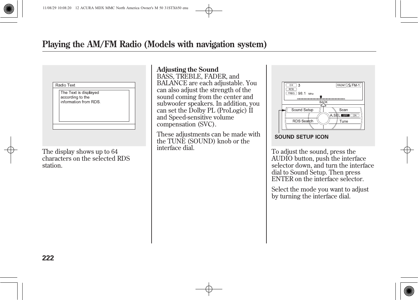 Acura 2012 MDX User Manual | Page 229 / 617