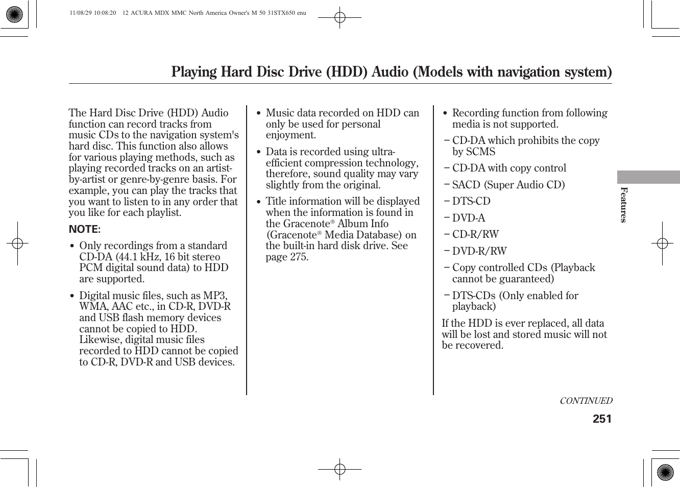 Acura 2012 MDX User Manual | Page 258 / 617
