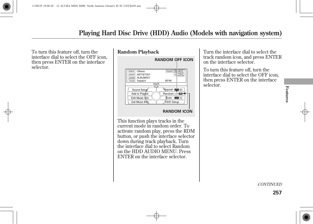 Acura 2012 MDX User Manual | Page 264 / 617