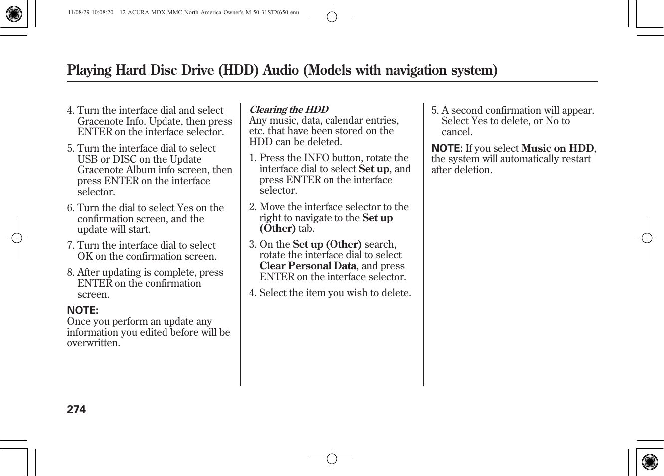 Acura 2012 MDX User Manual | Page 281 / 617