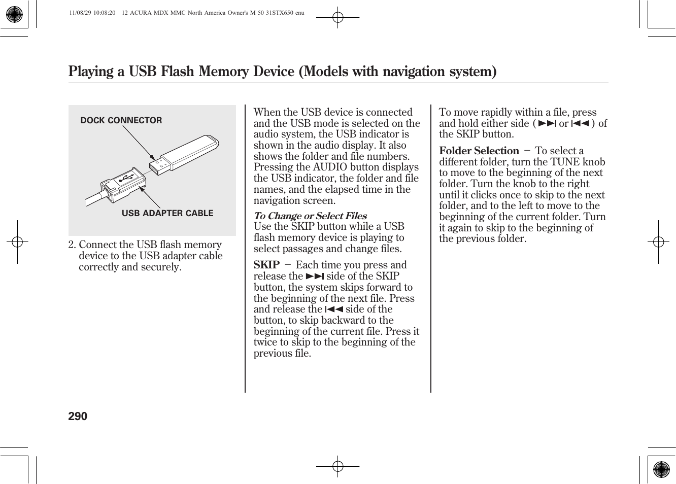 Acura 2012 MDX User Manual | Page 297 / 617