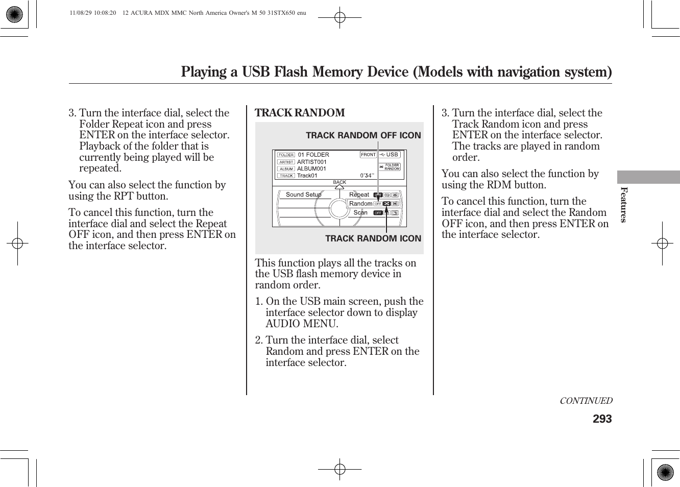 Acura 2012 MDX User Manual | Page 300 / 617