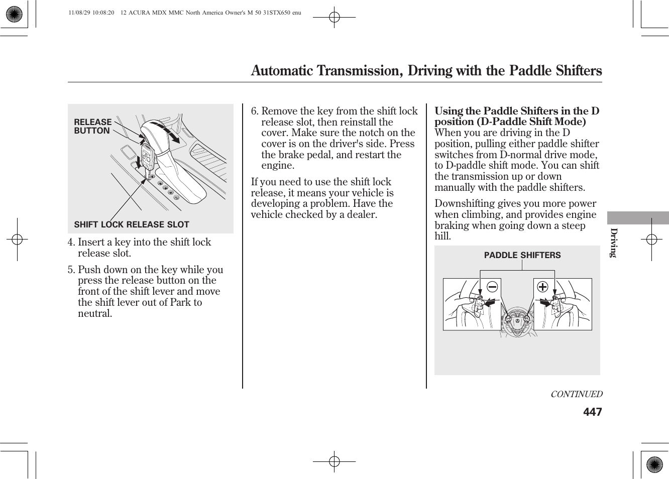 Acura 2012 MDX User Manual | Page 454 / 617