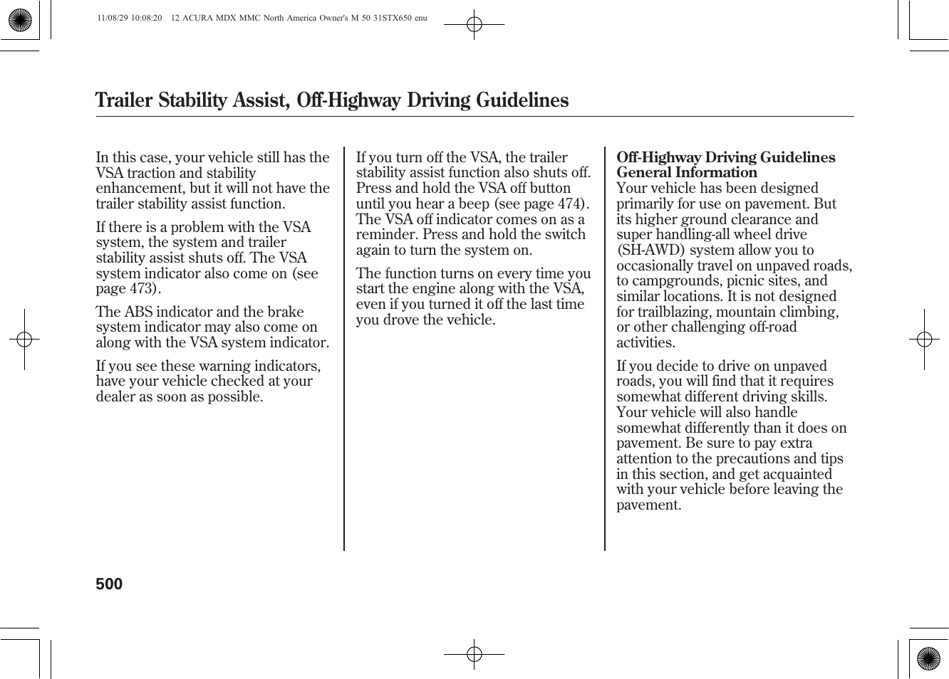 Acura 2012 MDX User Manual | Page 507 / 617