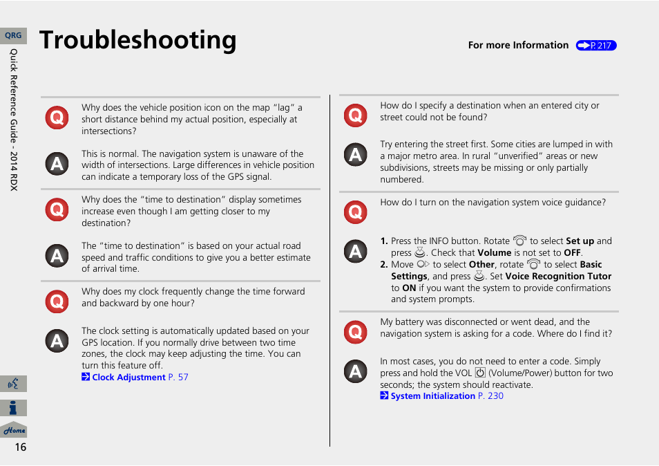 Troubleshooting | Acura 2014 RDX Navigation User Manual | Page 17 / 260