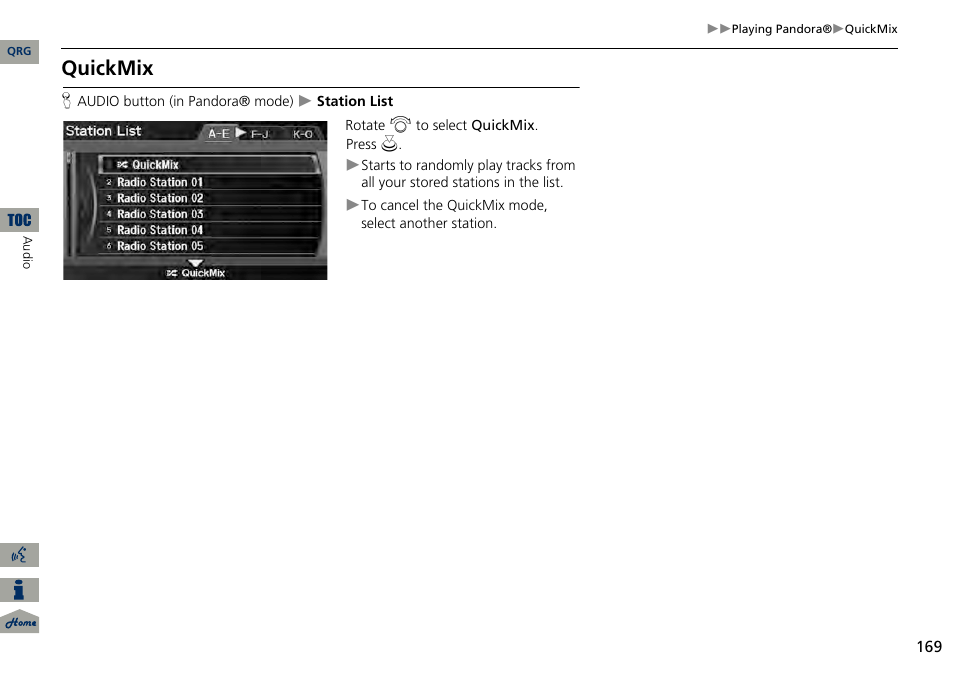 Quickmix | Acura 2014 RDX Navigation User Manual | Page 170 / 260