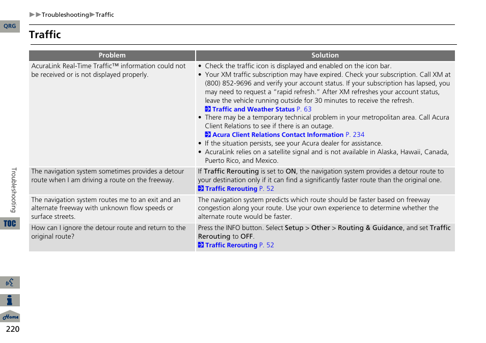 Traffic | Acura 2014 RDX Navigation User Manual | Page 221 / 260