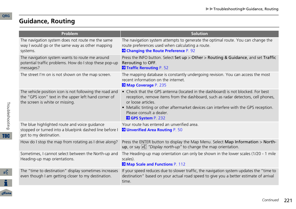Guidance, routing | Acura 2014 RDX Navigation User Manual | Page 222 / 260