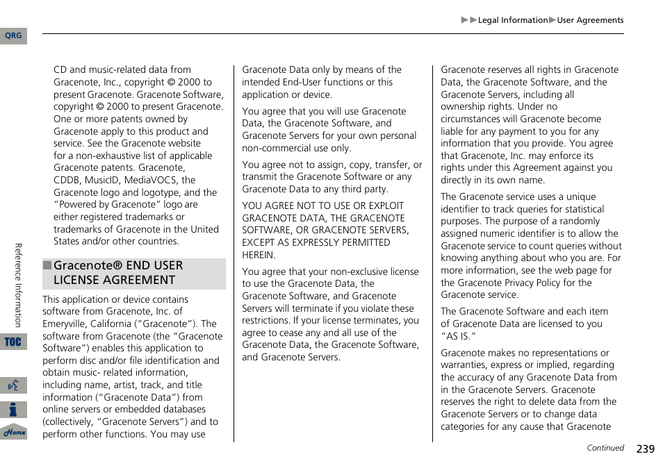 Acura 2014 RDX Navigation User Manual | Page 240 / 260