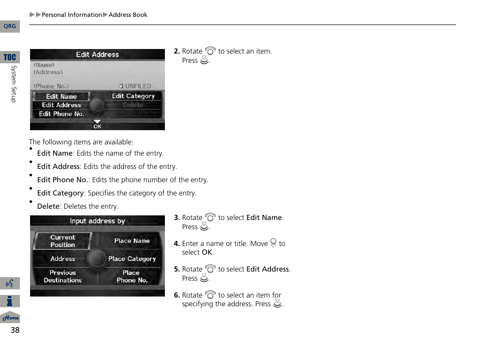 Acura 2014 RDX Navigation User Manual | Page 39 / 260