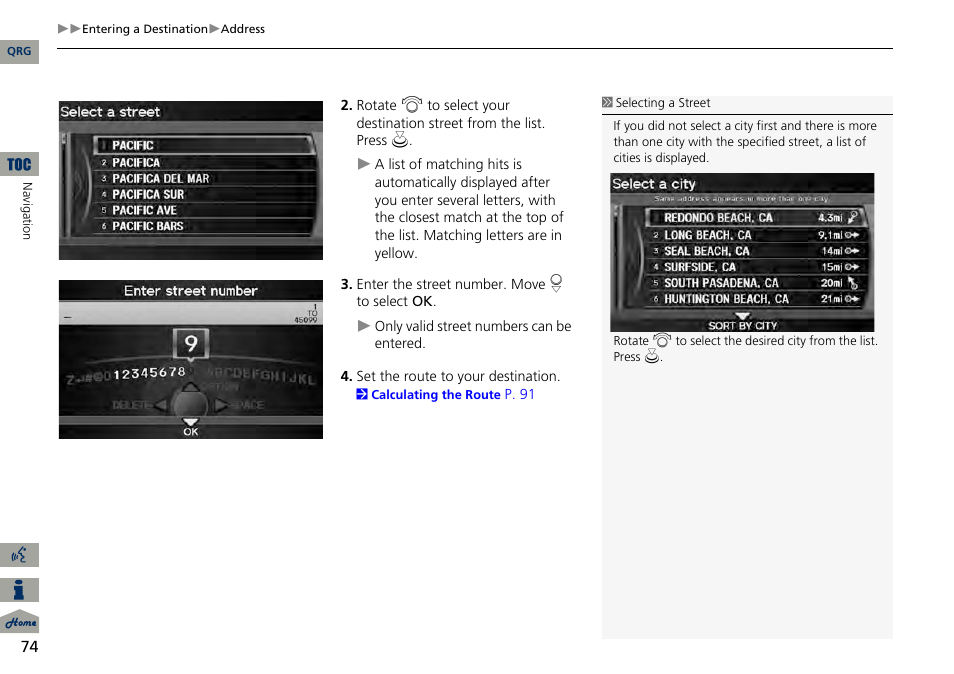 Acura 2014 RDX Navigation User Manual | Page 75 / 260