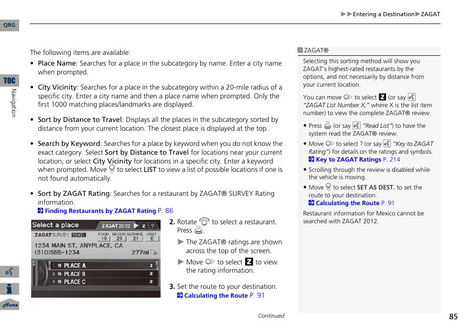 Acura 2014 RDX Navigation User Manual | Page 86 / 260
